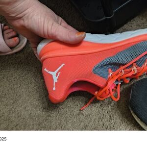 Jordan Bright Red and White Sneakers